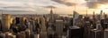 Panorama of Empire State Building and New York City Skyline Royalty Free Stock Photo