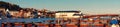 Panorama of empty berth for boat