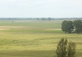 Panorama of Endless Cultivated Fields Stretching Towards the Horizon Royalty Free Stock Photo