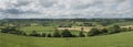 Panorama of english midlands cotswolds landscape