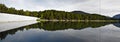 Panorama of Engolasters lake in Andorra Royalty Free Stock Photo