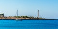 A panorama of the entrance to the harbour at San Vito lo Capo, Sicily