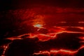 Panorama Erta Ale volcano crater, melting lava, Danakil depression, Ethiopia Royalty Free Stock Photo