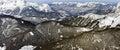 Panorama of european alps in winter Royalty Free Stock Photo