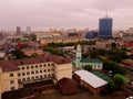 Panorama of the evening city of Chelyabinsk