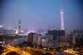 Panorama of evening Guangzhou