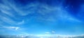 Panorama of the evening sky.