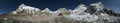 Panorama from the Everest Base Camp, Himalayas, Nepal. Royalty Free Stock Photo