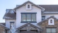 Panorama Facade of a home nestled at the residential community of Wasatch Mountains