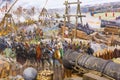 Panorama of the fall of Constantinople Museum Military, Istanbul, Turkey