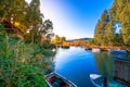 Panorama of the famous beach of Georgioupolis with the river, Chania, Crete. Royalty Free Stock Photo