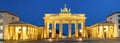 Panorama of the famous Brandenburg Gate