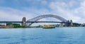 Panorama of Famous Sydney Harbour Bridge in New South Wales,  Australia Royalty Free Stock Photo