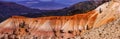 Panorama, fantasticly eroded red Navajo sandstone