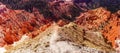 Panorama, fantasticly eroded red Navajo sandstone