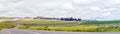 Panorama farm landscape with building material plant on Contermanskloof Road