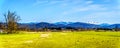 Panorama of Farmland near the Matsqui at the towns of Abbotsford and Mission in British Columbia, Canada