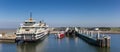 Panorama of the ferry harbor of Texel