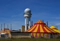 Panorama at the Field of the Historical Airport Tempelhof, Berlin Royalty Free Stock Photo