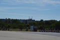 Panorama at the Field of the Historical Airport Tempelhof, Berlin Royalty Free Stock Photo