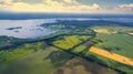 A panorama of a field of summer days Royalty Free Stock Photo