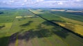 A panorama of a field of summer days Royalty Free Stock Photo