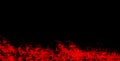 Panorama Fire flames on black background.global warming concept.Abstract background  sparks, dark glitter, light particles, light. Royalty Free Stock Photo