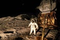 Panorama of first man on the moon landing