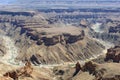 Panorama Fish River Canyon meander, Namibia Royalty Free Stock Photo
