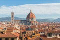 Panorama of the Florence city and the Cathedral Santa Maria del Royalty Free Stock Photo