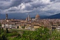 Panorama of Florence with dramatic sky before a storm Royalty Free Stock Photo