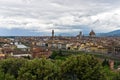 Panorama of Florence with dramatic sky before a storm Royalty Free Stock Photo