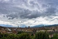 Panorama of Florence with dramatic sky before a storm Royalty Free Stock Photo