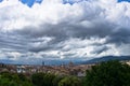 Panorama of Florence with dramatic sky before a storm Royalty Free Stock Photo