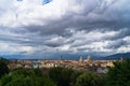 Panorama of Florence with dramatic sky before a storm Royalty Free Stock Photo