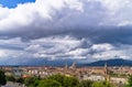 Panorama of Florence with dramatic sky before a storm Royalty Free Stock Photo