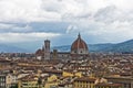 Panorama of Florence with dramatic sky before a storm Royalty Free Stock Photo