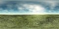 Panorama of a flower meadow, flower hills view. HDRI . equidistant projection