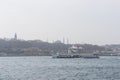 Panorama of the foggy coast of Istanbul Royalty Free Stock Photo