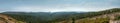 Panorama of Foggy Coastline Off Cadillac Mountain In Acadia National Park Royalty Free Stock Photo