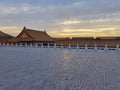 Beijing Forbidden City sunset Royalty Free Stock Photo