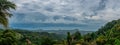 Panorama of forest on the hill and lagoon in ocean at background. Thailand. Asia. Royalty Free Stock Photo