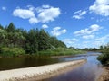 Panorama of the forest river Lunda