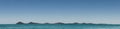 Panorama format of Nelson Bay from Jimmy`s Beach, Hawks Nest, Australia