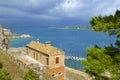 Panorama from fortress in Corfu town, Corfu Royalty Free Stock Photo