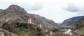 Panorama Fortress Khertvisi in winter