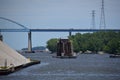 Panorama at the Fox River in the Town Green Bay, Wisconsin