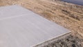 Panorama frame Flat horizontal concrete surface soil at a home under construction