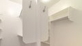 Panorama frame Interior of a dual walk in wardrobe Royalty Free Stock Photo
