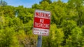 Panorama frame Sign that reads Warning No Trespassing Ogden City Police Letter Of Agency